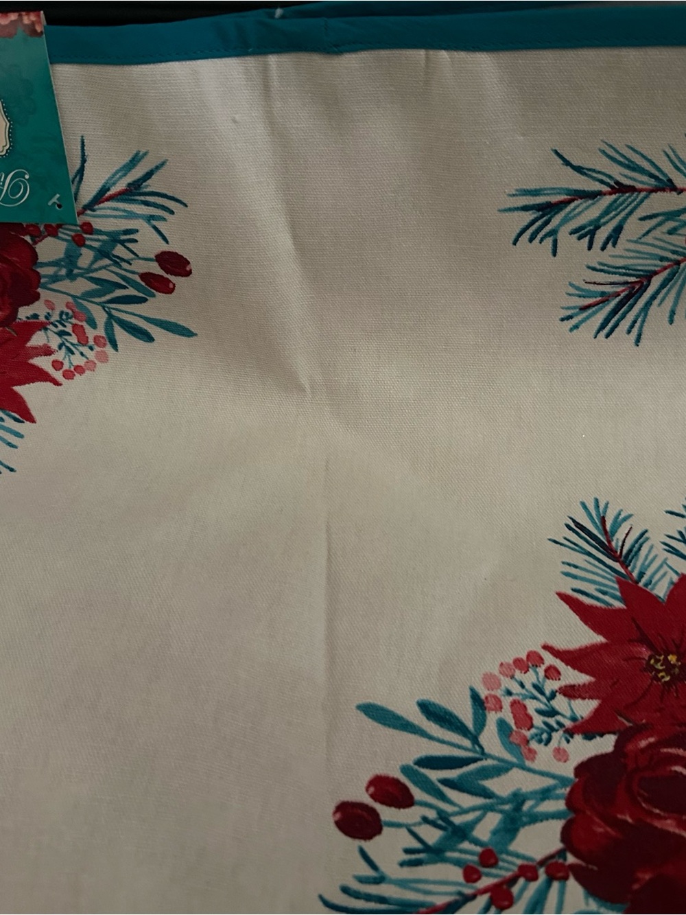 The Pioneer Woman Red & Teal Poinsettia Holiday Table placemats